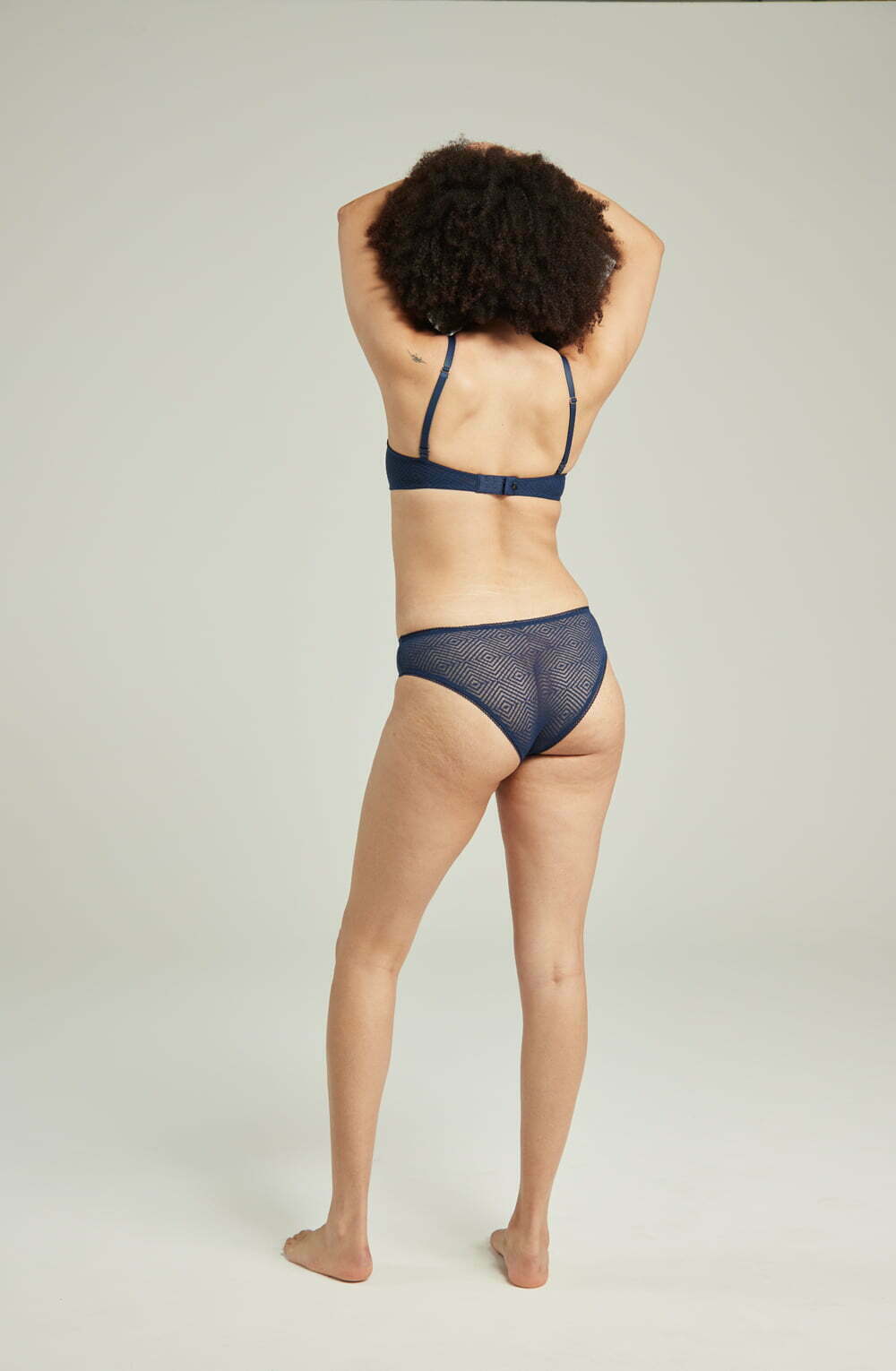 The Sheer Deco Lift Balcony Bra Navy Up to GG Cup | Lingerie Sets | Nudea