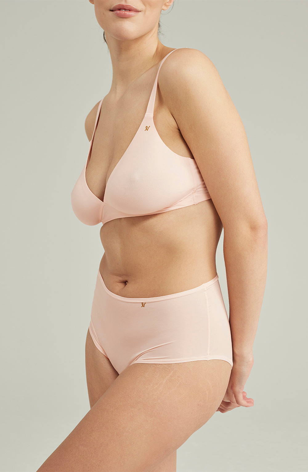 The Second Skin Stretch Easy Does It Bralette Blush Pink | Lingerie Sets | Nudea
