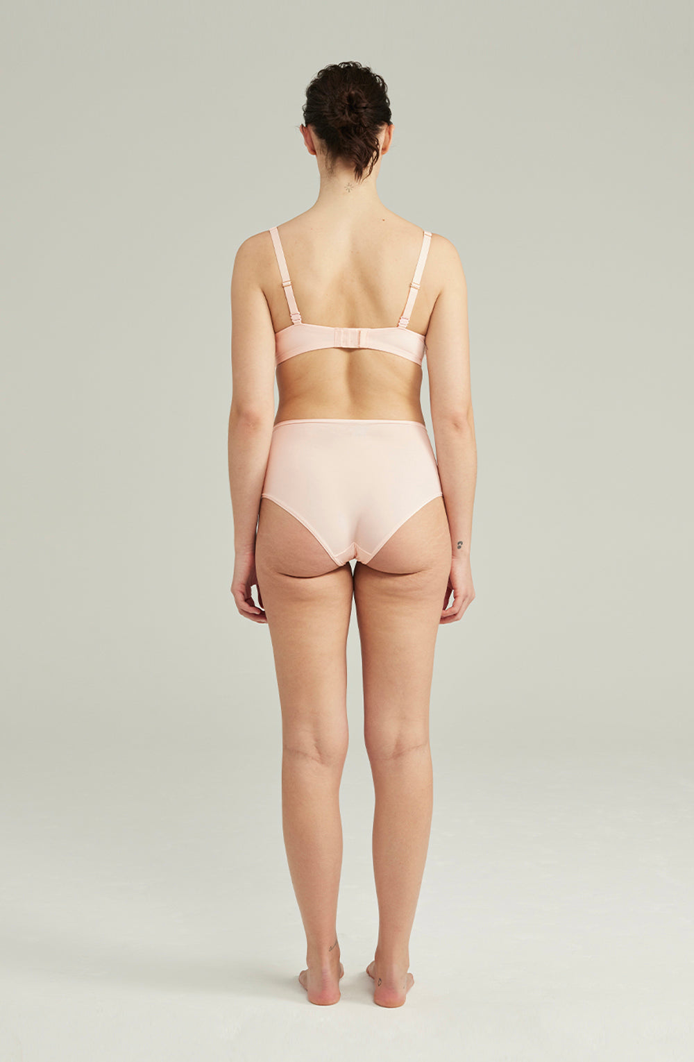 The Second Skin Stretch High Waist Brief Blush Pink | Briefs & Thongs | Nudea