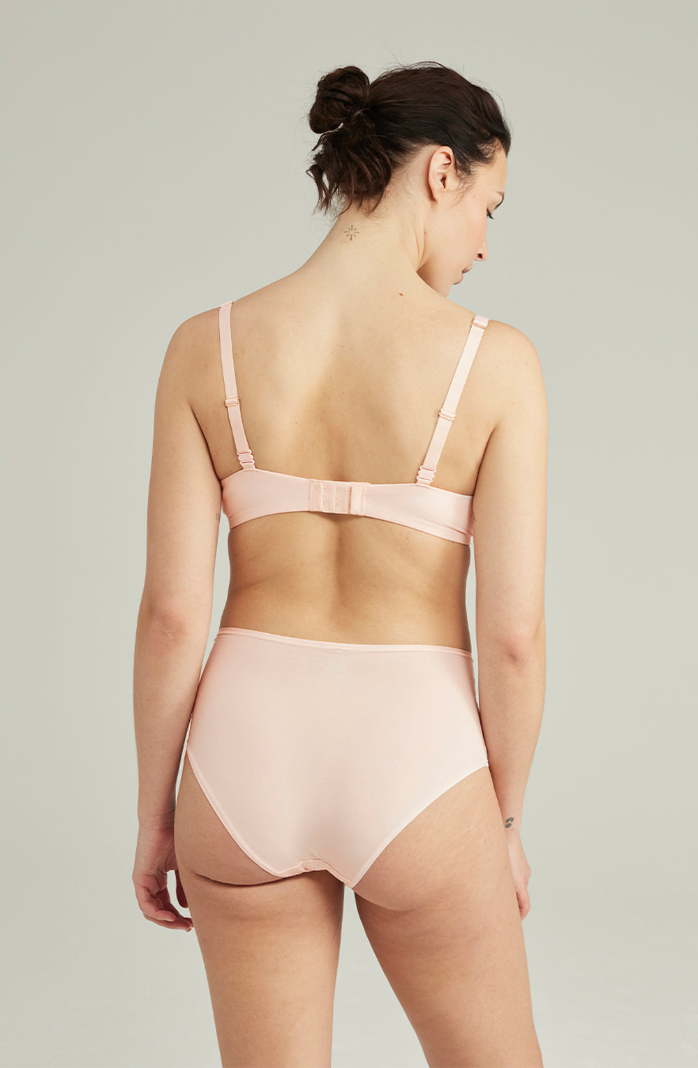 The Second Skin Stretch High Waist Brief Blush Pink | Briefs & Thongs | Nudea