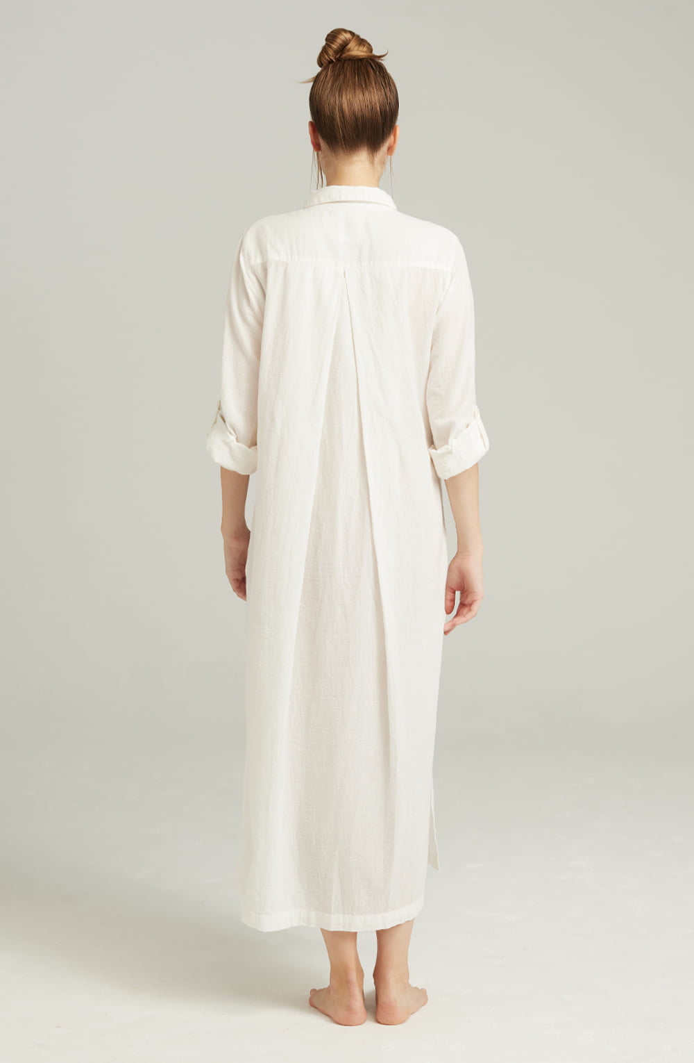 The Maxi Shirt Organic Cotton White | Nightdresses | Nudea