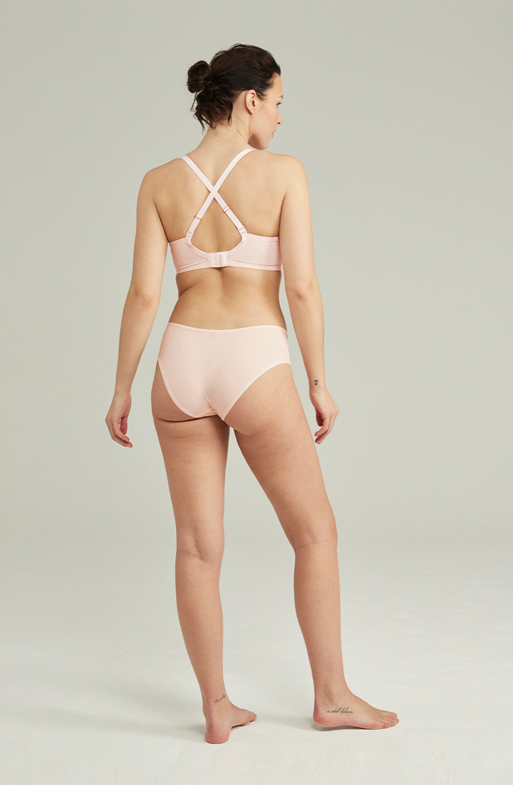 The Second Skin Stretch Mid Rise Waist Brief Blush Pink | Briefs & Thongs | Nudea