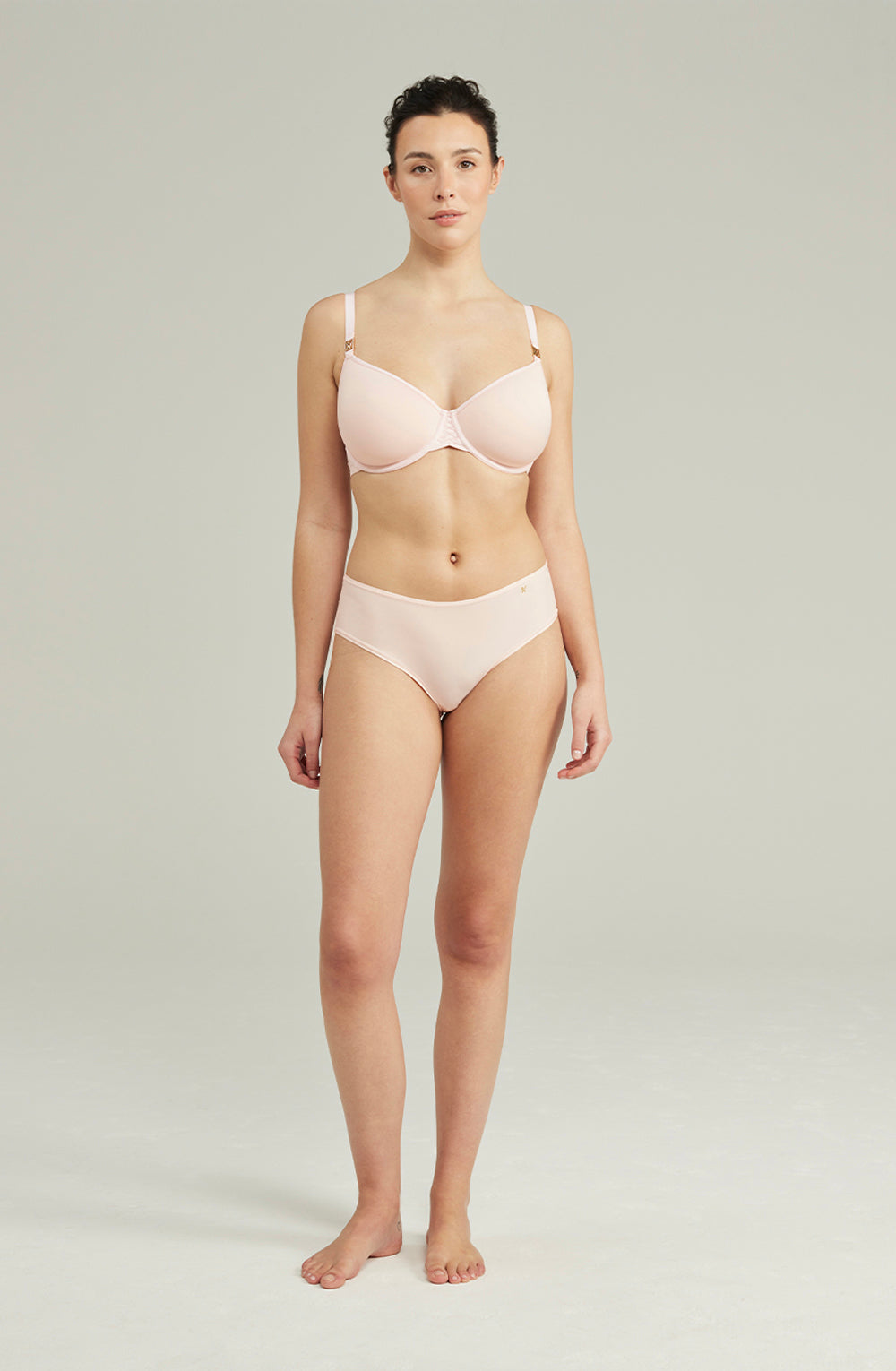 The Second Skin Stretch Mid Rise Waist Brief Blush Pink | Briefs & Thongs | Nudea