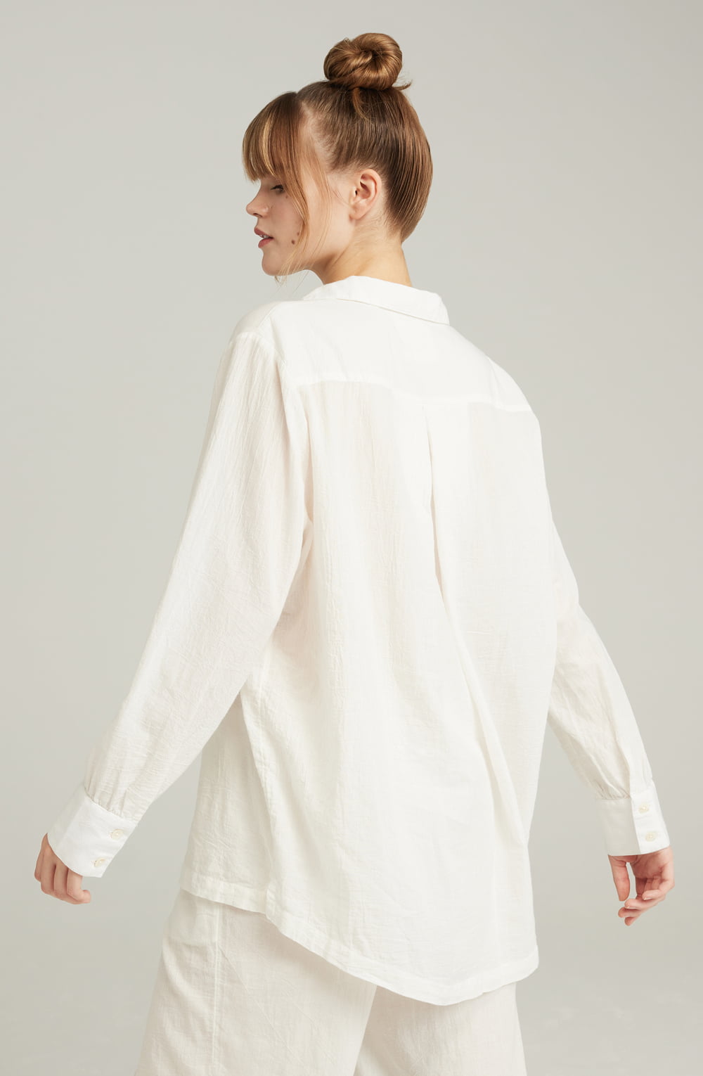 The Midi Shirt Organic Cotton White | Nightdresses | Nudea