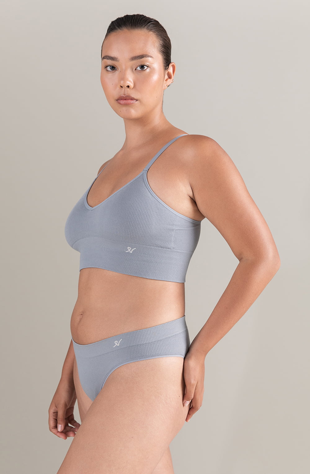 The TENCEL Seamless Bralette White Sand | Lingerie Sets | Nudea