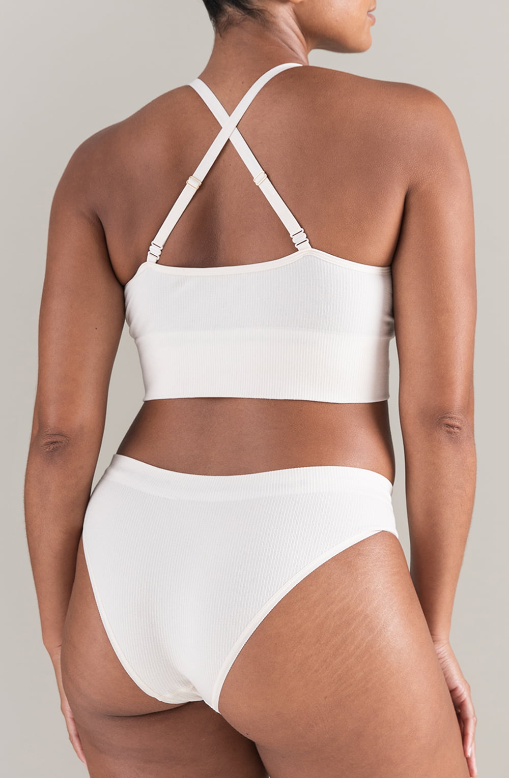 The TENCEL High Leg Brief White Sand | Briefs & Thongs | Nudea