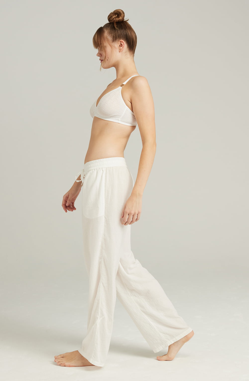 The Classic Trouser Organic Cotton White | Pyjamas | Nudea