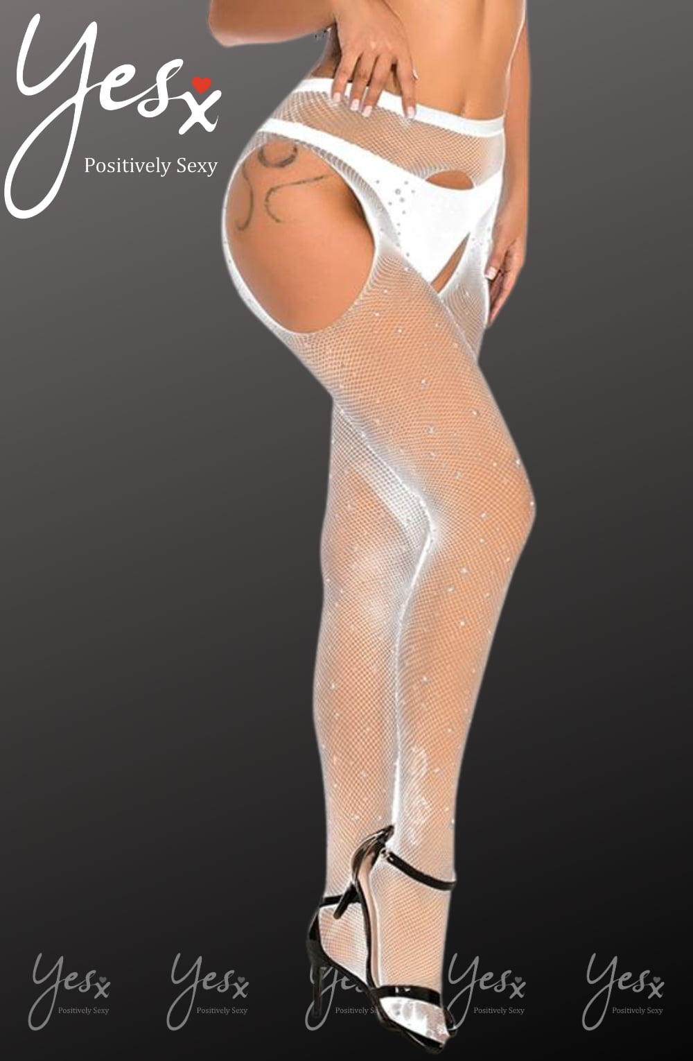 YesX YX851 Sparkly Fishnet White | sparkf, Tights | YesX