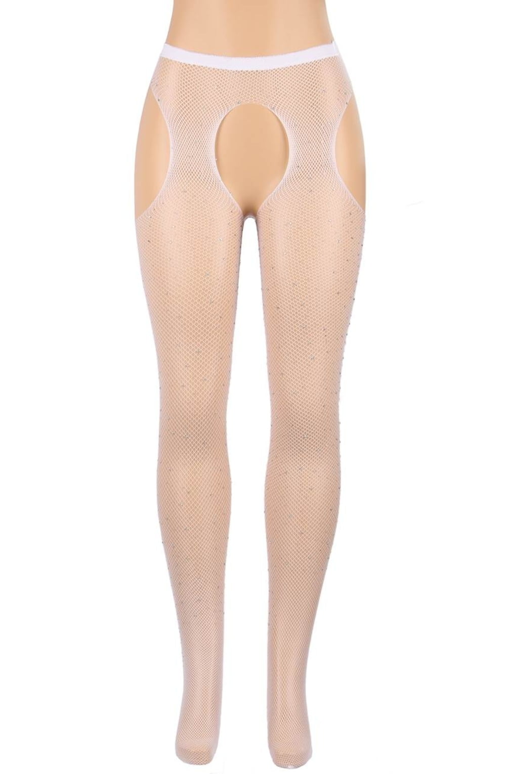 YesX YX851 Sparkly Fishnet White | sparkf, Tights | YesX
