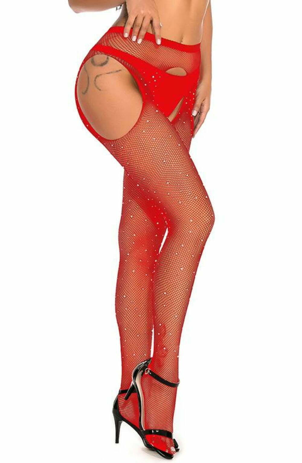 YesX YX852 Sparkly Fishnet Red | sparkf, Tights | YesX