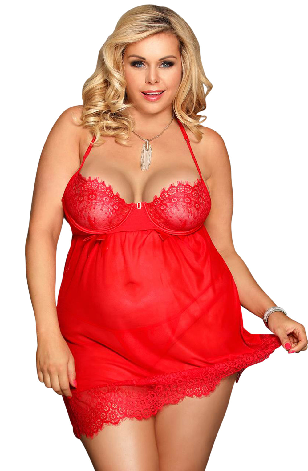 YesX YX952Q Red Babydoll Set | Babydolls, yesxplus | YesX