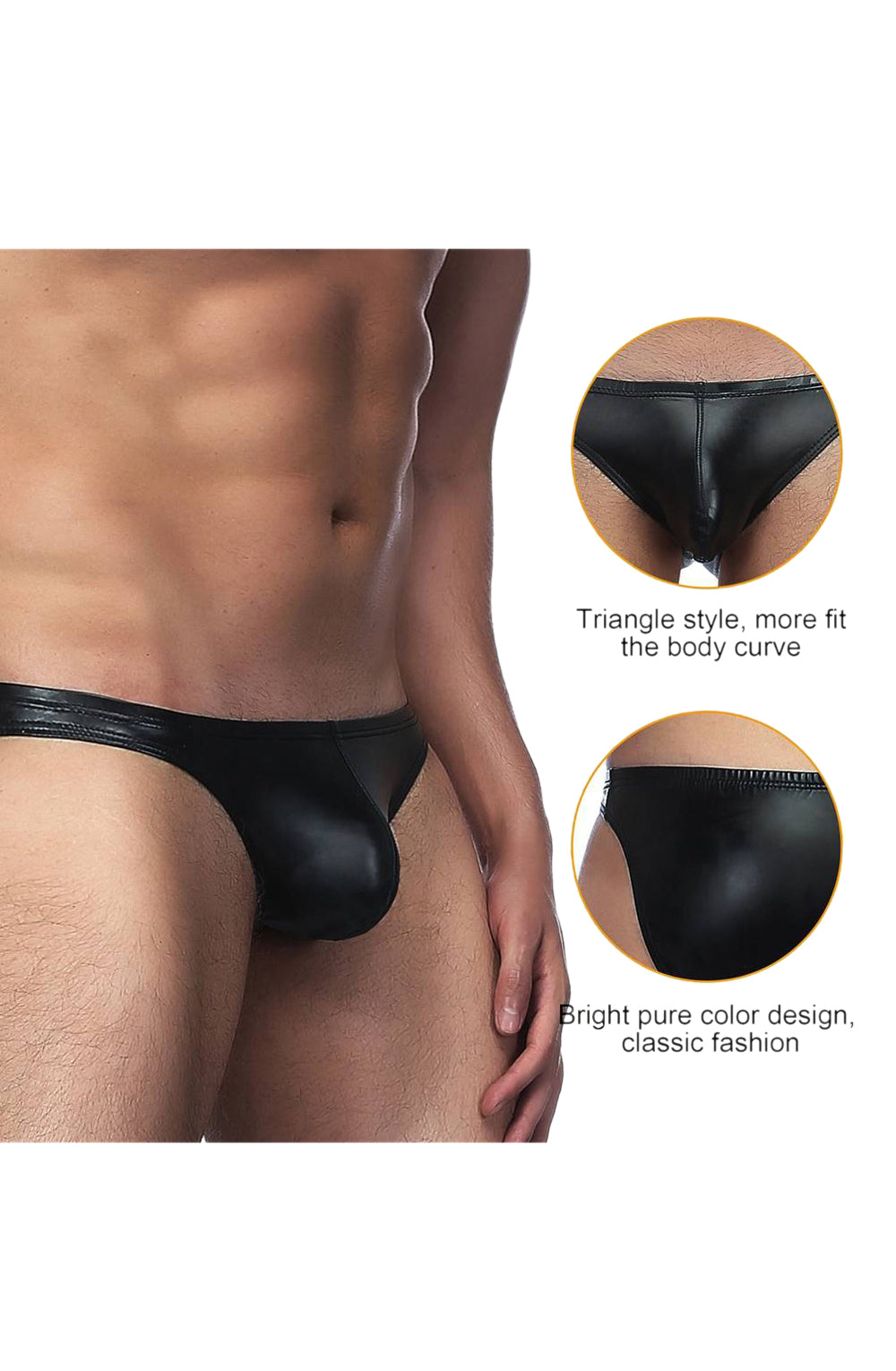 YesX YX969 Men's Brief Black | YesX