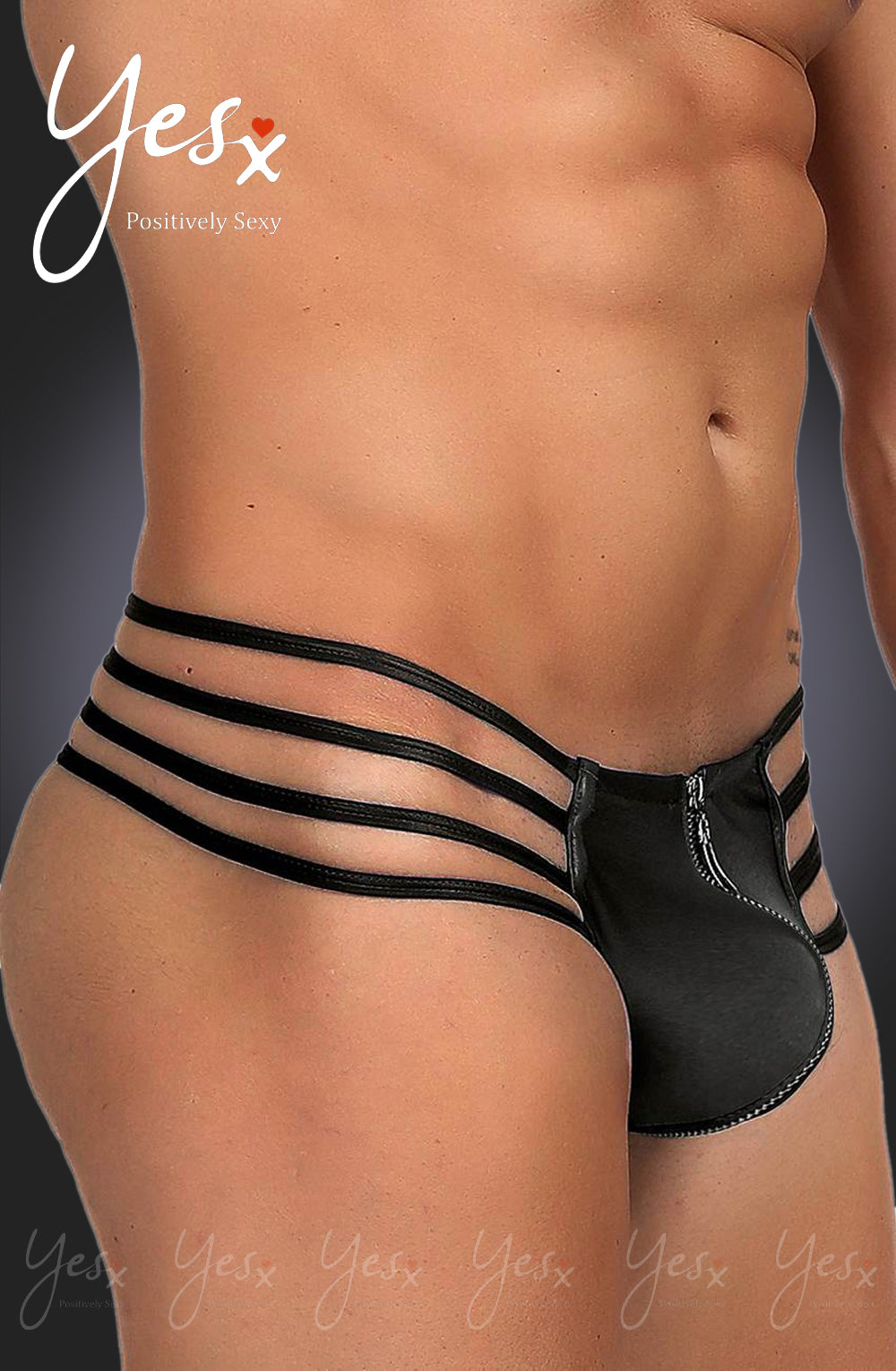 YesX YX971 Men's Thong Black | YesX