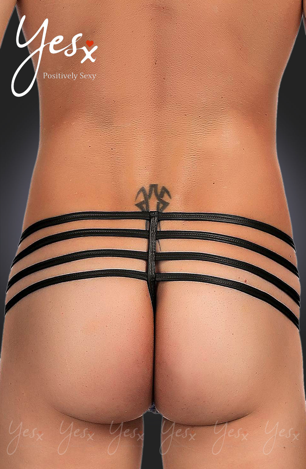 YesX YX971 Men's Thong Black | YesX