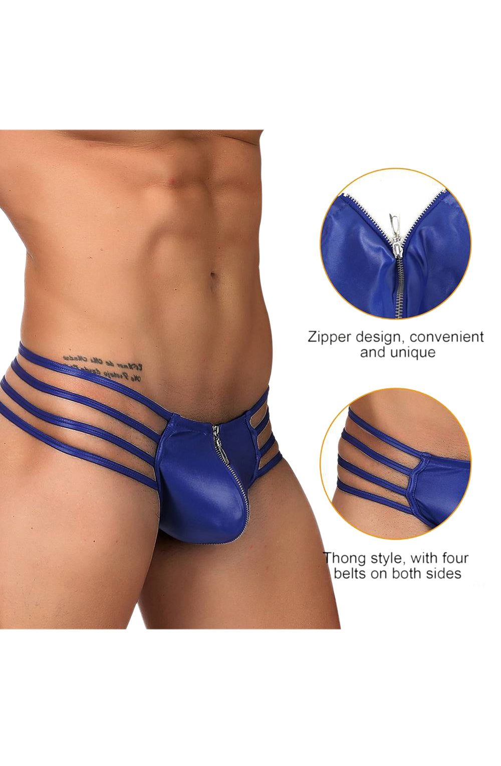 YesX YX972 Men's Thong Blue | YesX