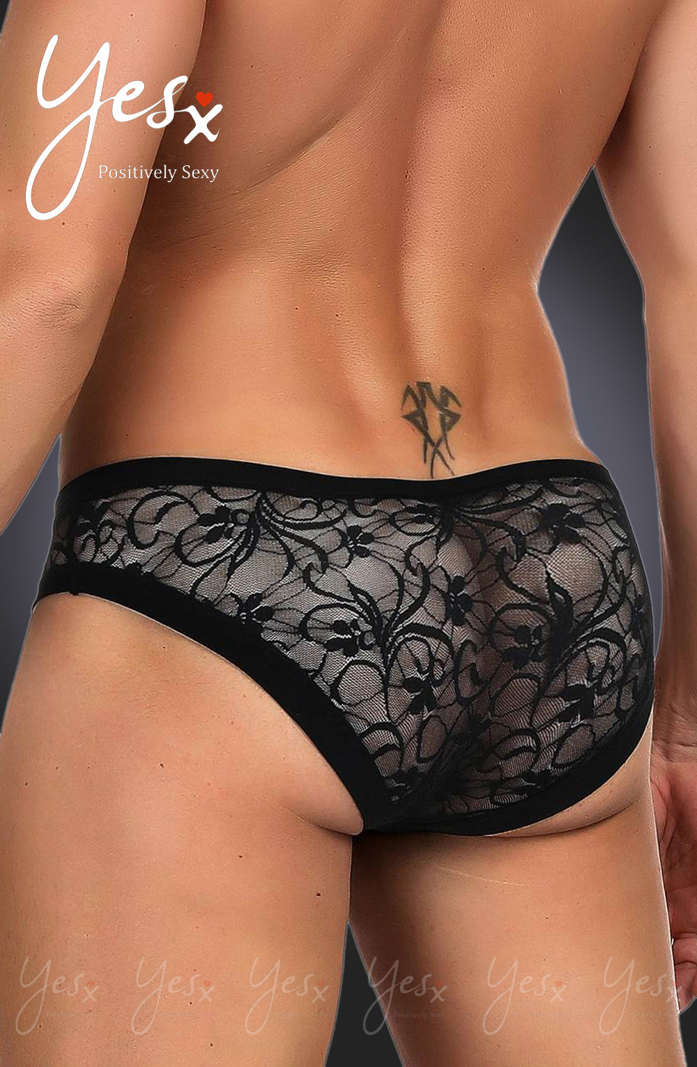 YesX YX973 Men's Brief Black | YesX