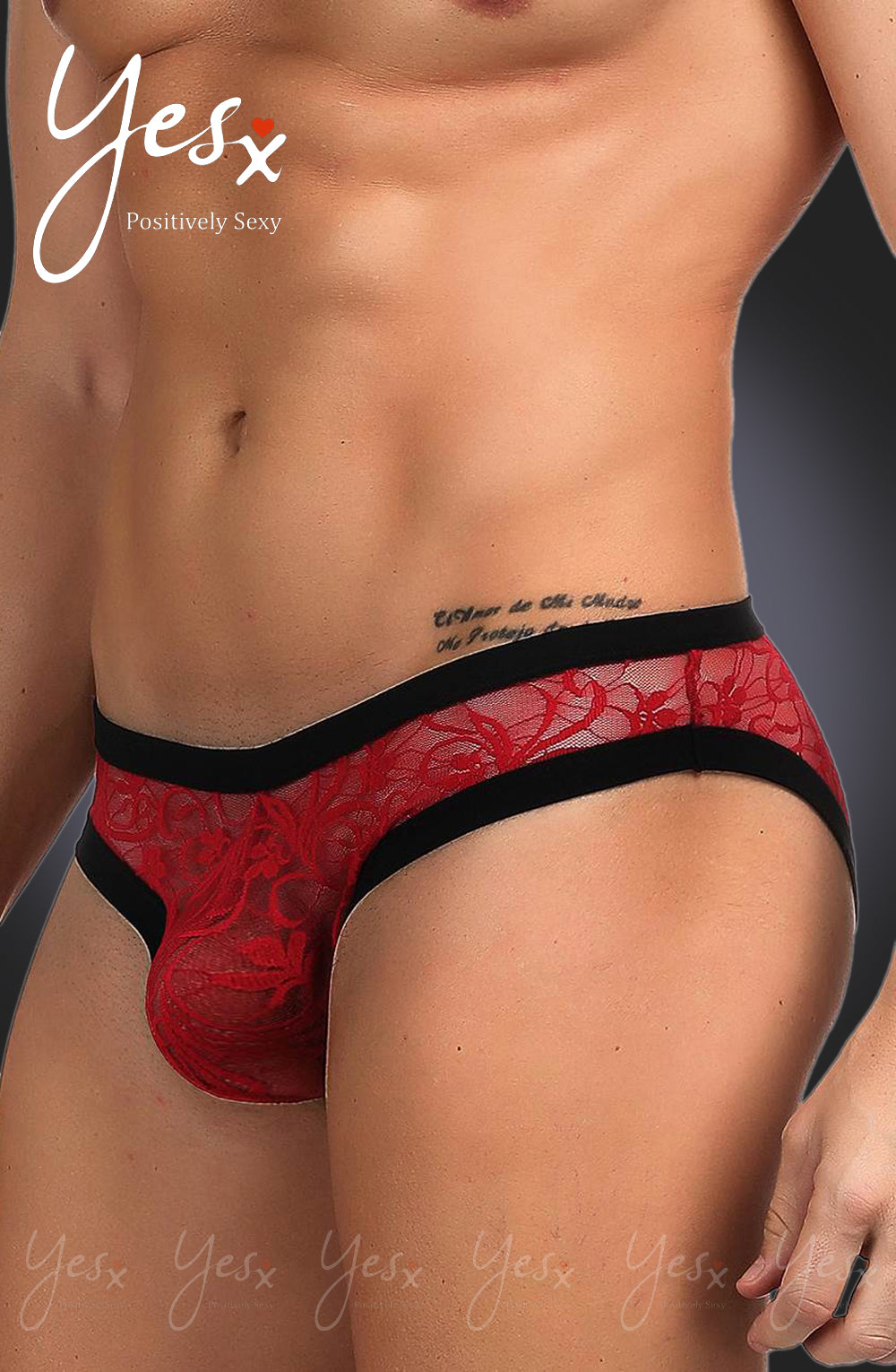 YesX YX974 Men's Brief Red/Black | YesX