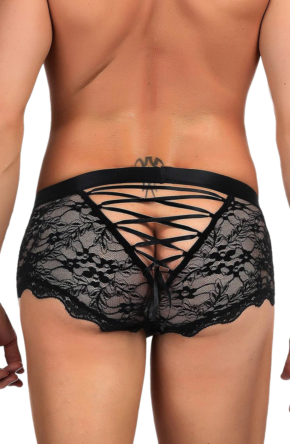 YesX YX975 Men's Boxer Brief Black | YesX