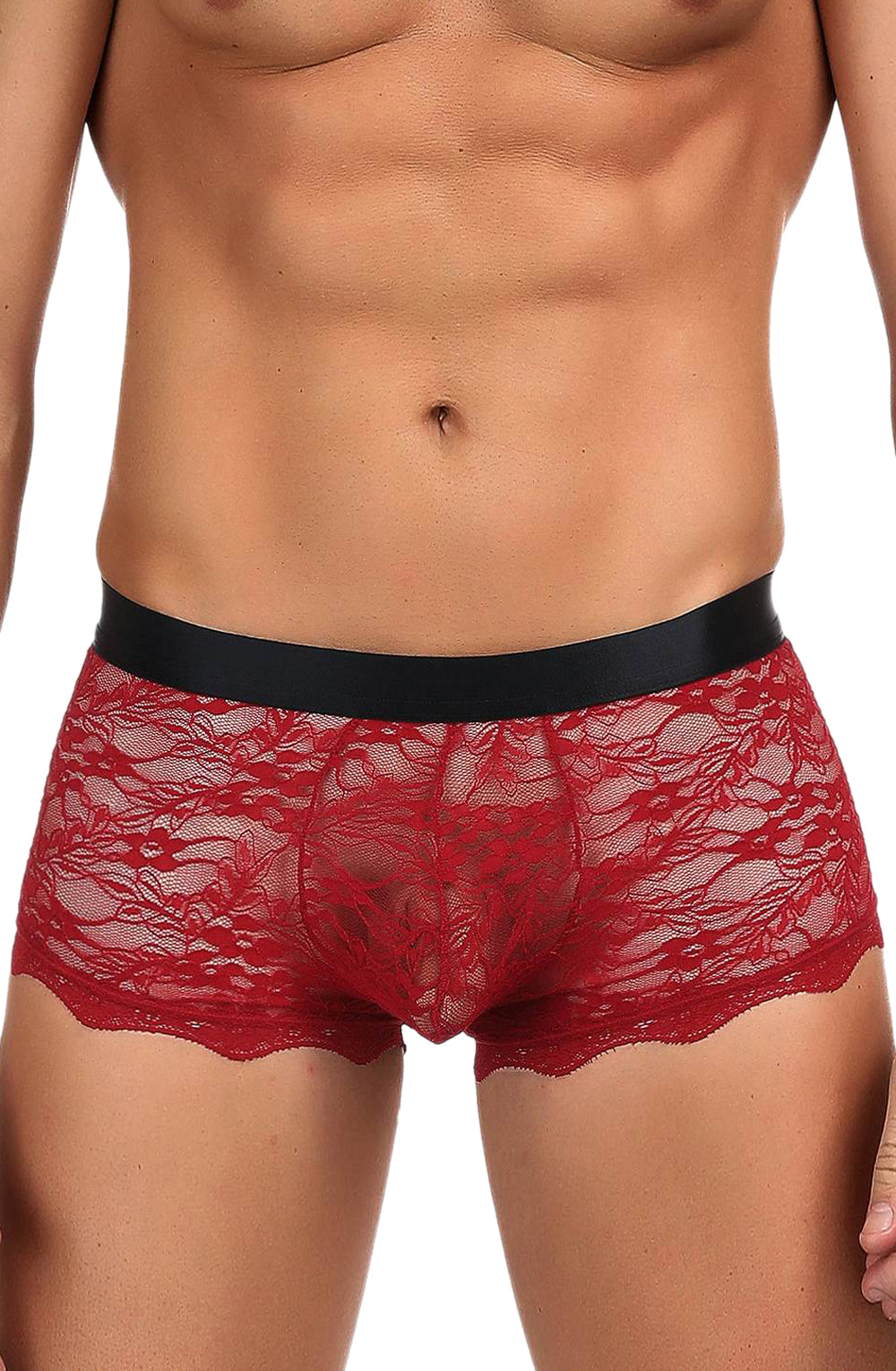 YesX YX976 Men's Boxer Brief Red/Black | YesX