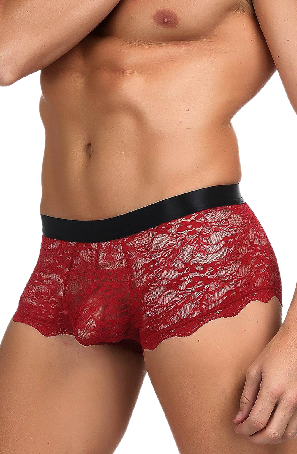 YesX YX976 Men's Boxer Brief Red/Black | YesX