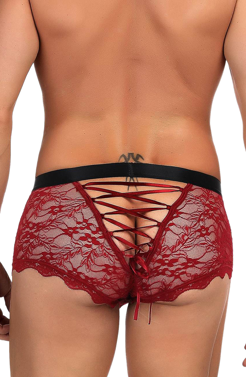 YesX YX976 Men's Boxer Brief Red/Black | YesX
