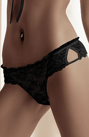 Roza Carmen Black Thong | Briefs & Thongs | Roza
