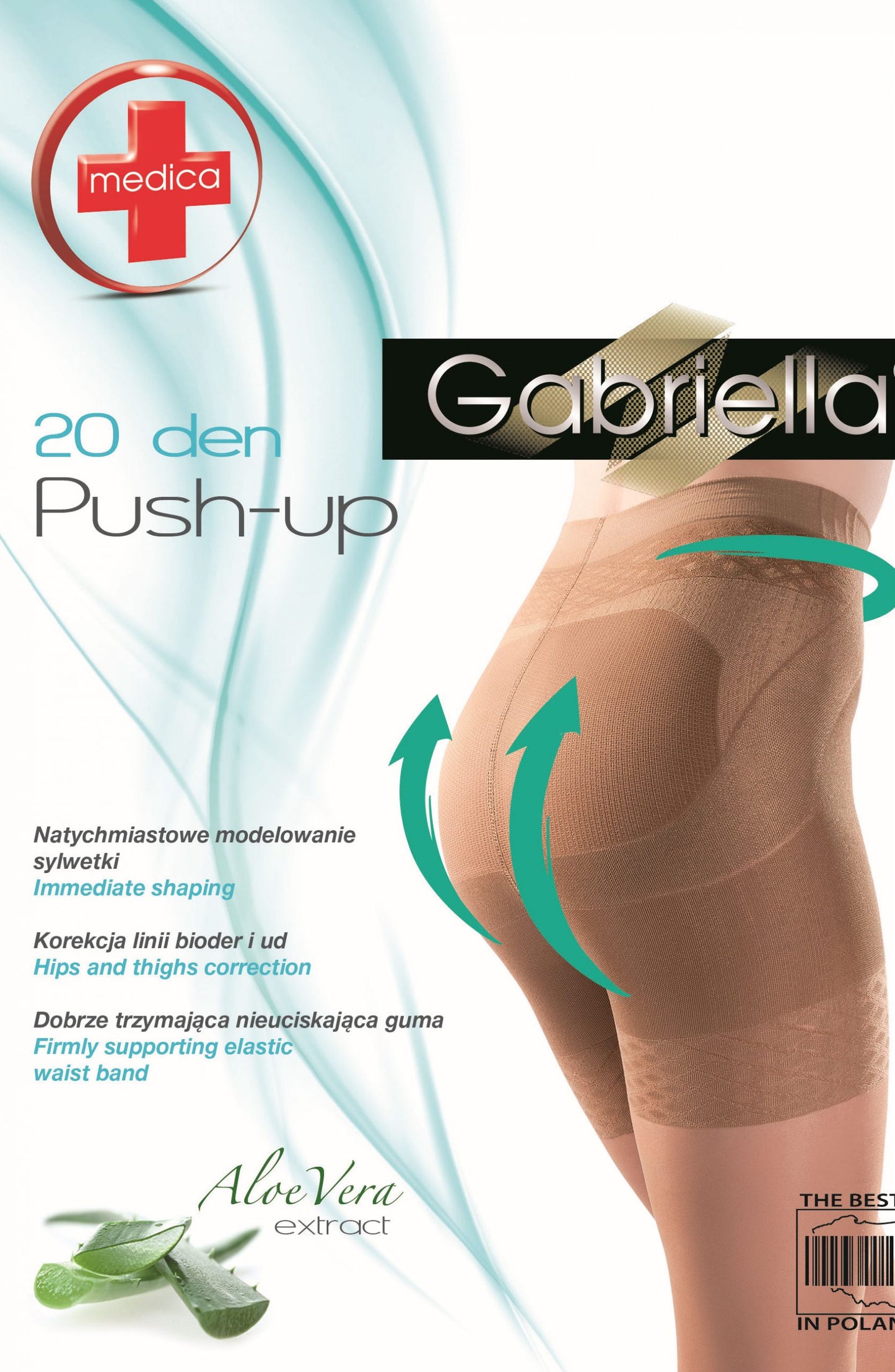 Gabriella Classic Push Up 127 Tights Beige | Hosiery, shaping | Gabriella