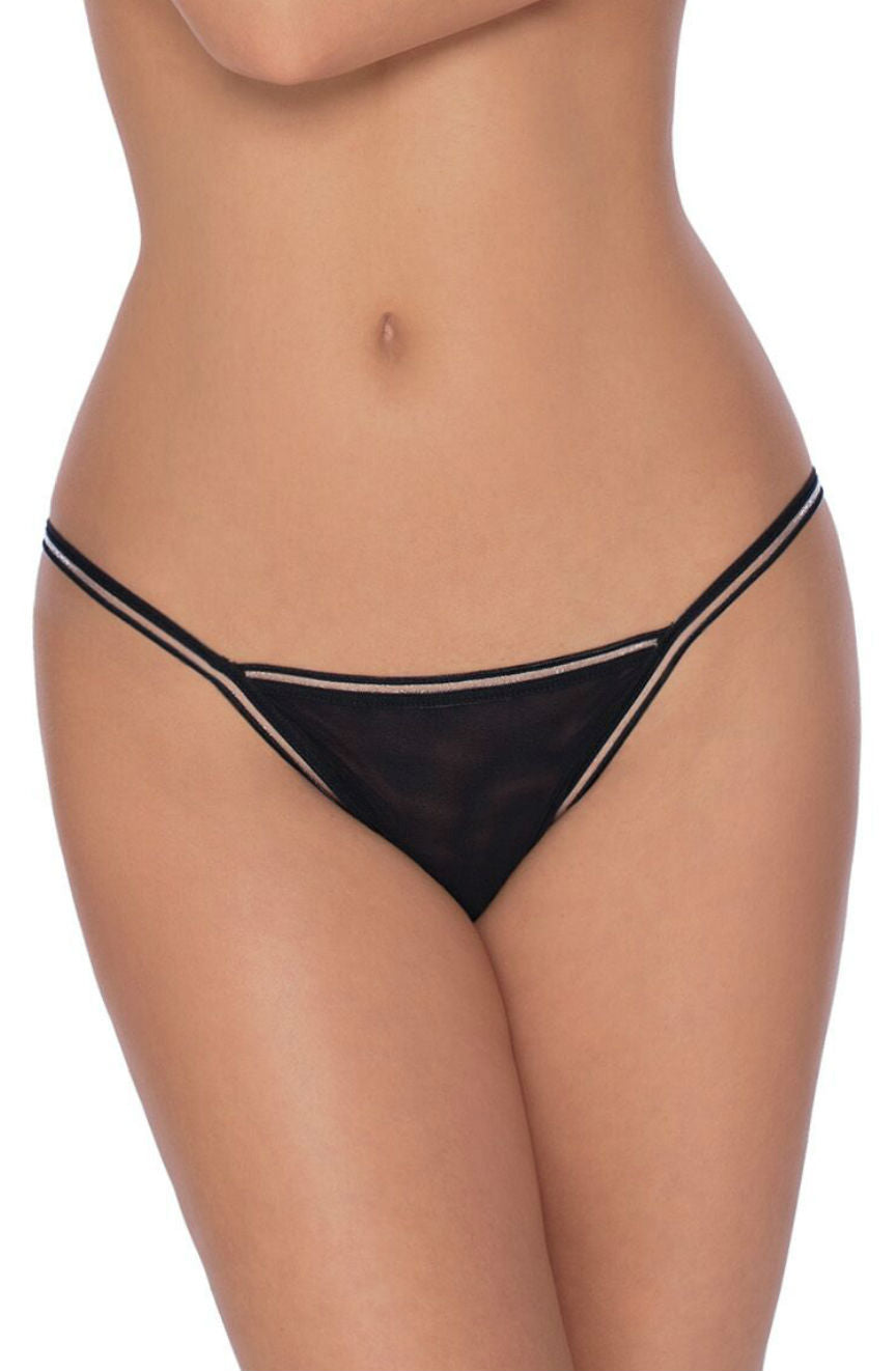 Roza Fiona Thong Black | Briefs & Thongs | Roza
