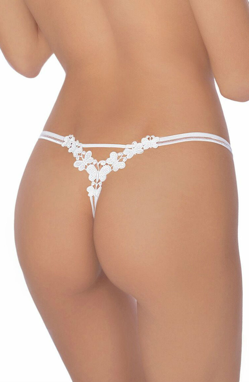 Roza Fiona Thong White | Briefs & Thongs | Roza