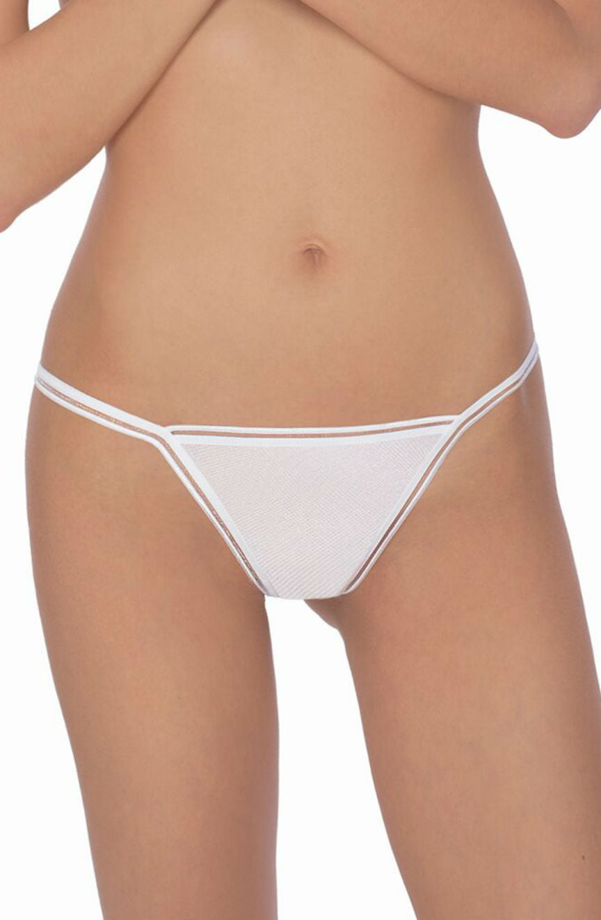 Roza Fiona Thong White | Briefs & Thongs | Roza
