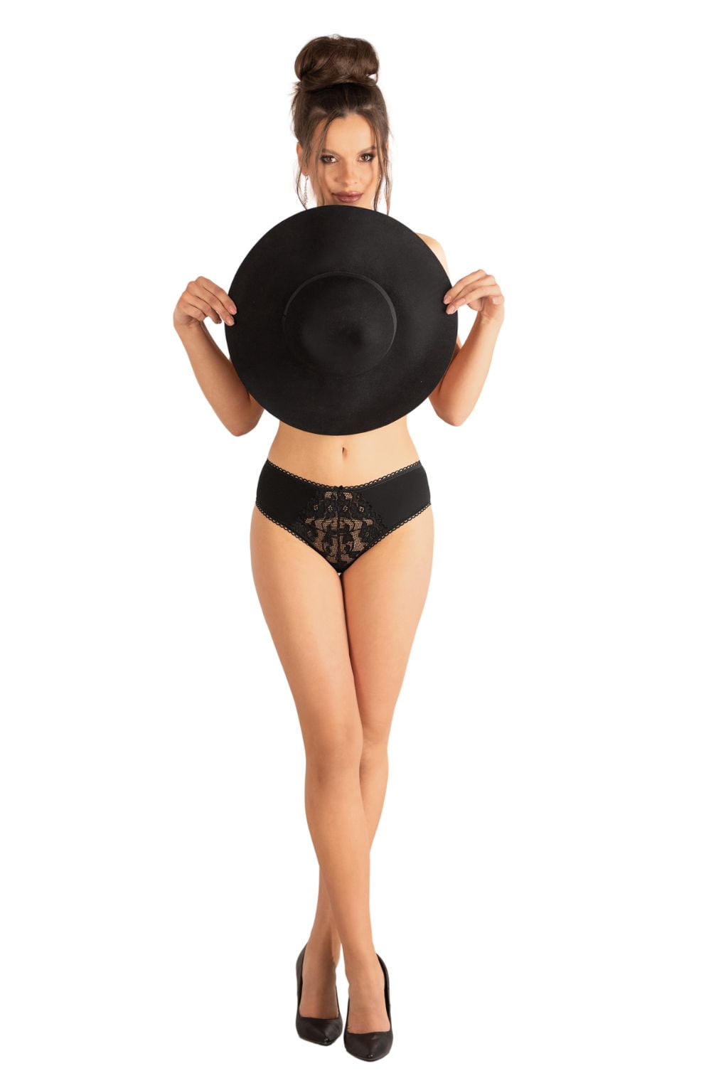 Roza Kamelia Slip Schwarz