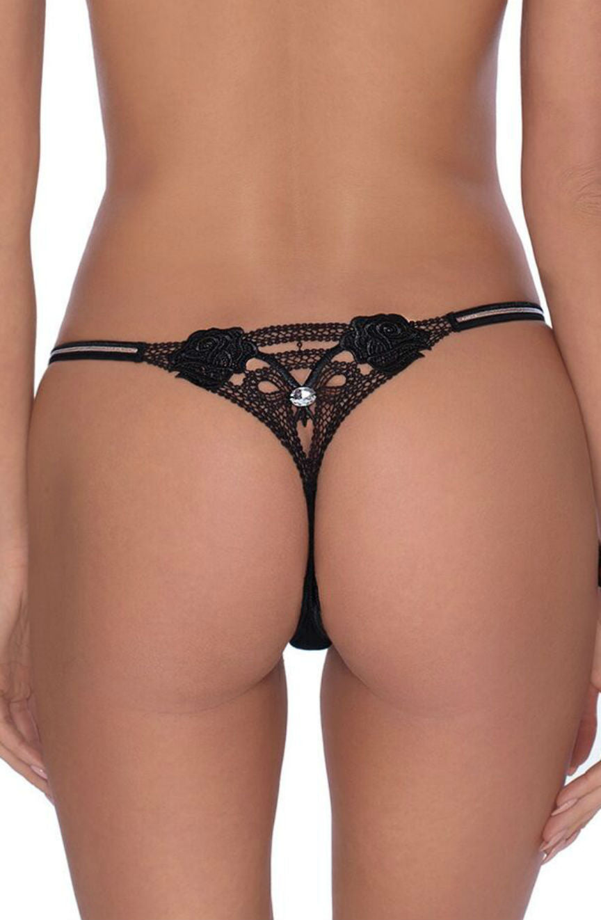 Roza Lea Thong Black | Briefs & Thongs | Roza