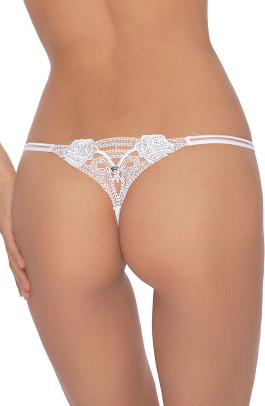Roza Lea Thong White | Briefs & Thongs | Roza
