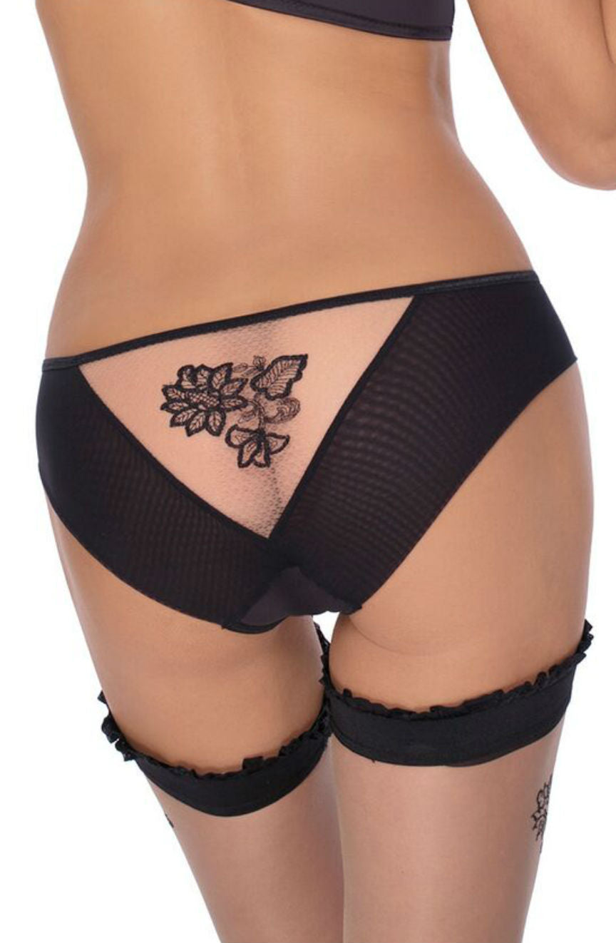 Roza Mehendi Brief Black | black70, bra70b, Briefs & Thongs, meh, mehblack | Roza