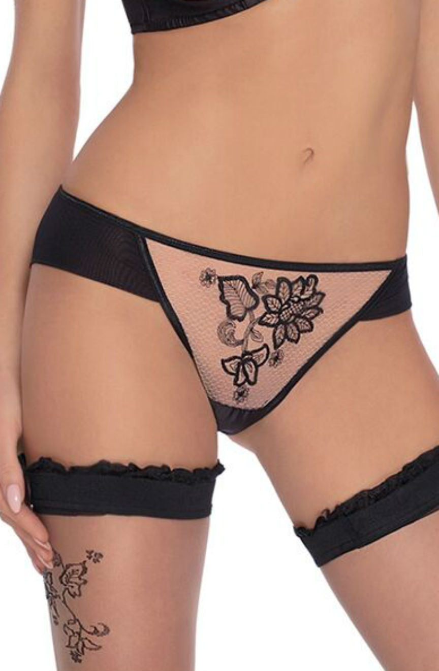 Roza Mehendi Brief Black | black70, bra70b, Briefs & Thongs, meh, mehblack | Roza
