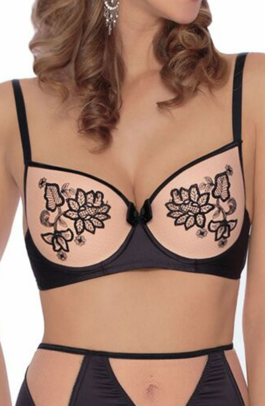 Roza Mehendi Push Up Bra Black | bra70b, Lingerie Sets, meh, mehblack | Roza