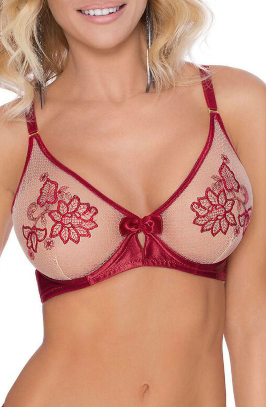 Roza Mehendi Soft Cup Bra Claret | bra70c, claret, Lingerie Sets, meh | Roza
