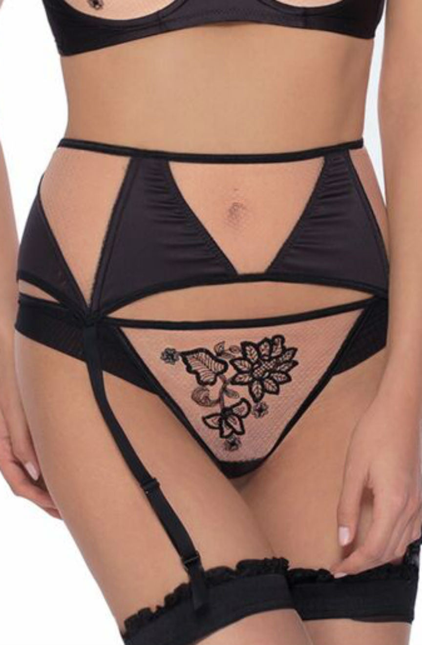 Roza Mehendi Thong Black | bra70b, Briefs & Thongs, meh, mehblack | Roza