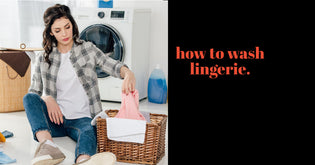  woman washing lingerie