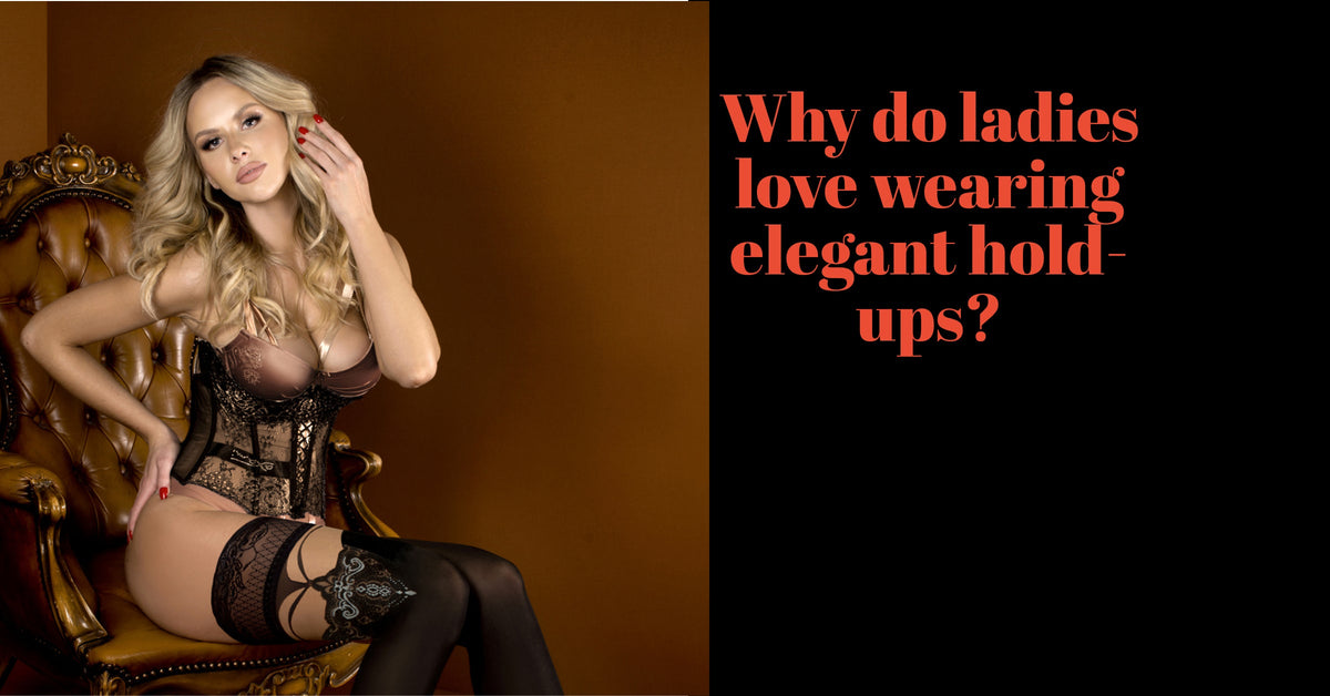 Woman wearing hold-ups