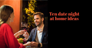  man and woman having a date night at home