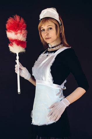  Woman wearing a French Maid outfit