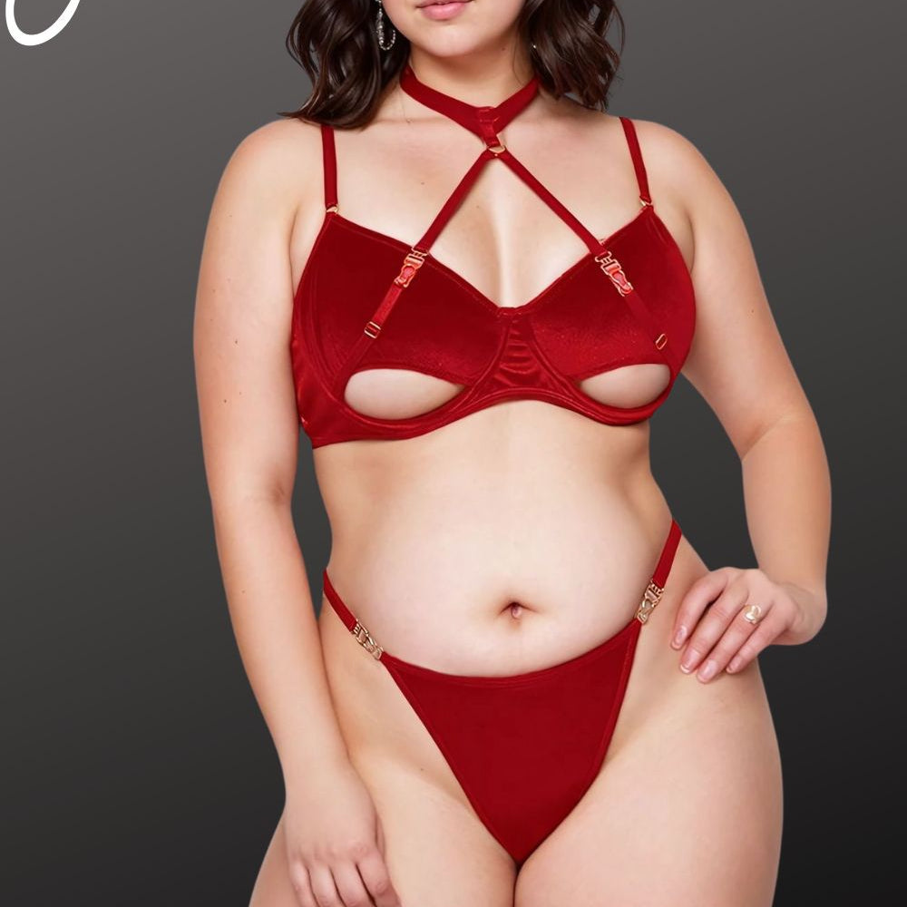 
                      
                        YesX YX872Q Hollow Cut Halter Bra Set Up To 2XL
                      
                    