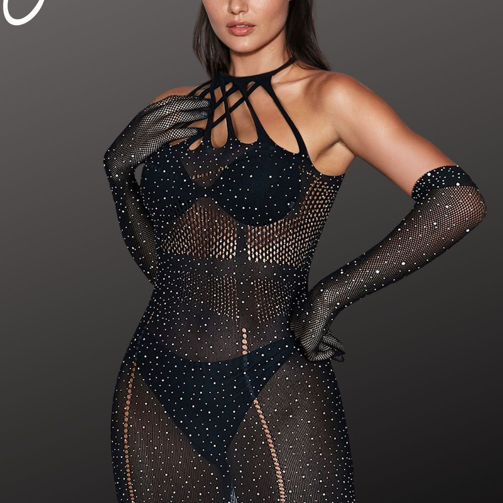 
                      
                        YesX YX865 Sparkle Rhinestone Fishnet
                      
                    