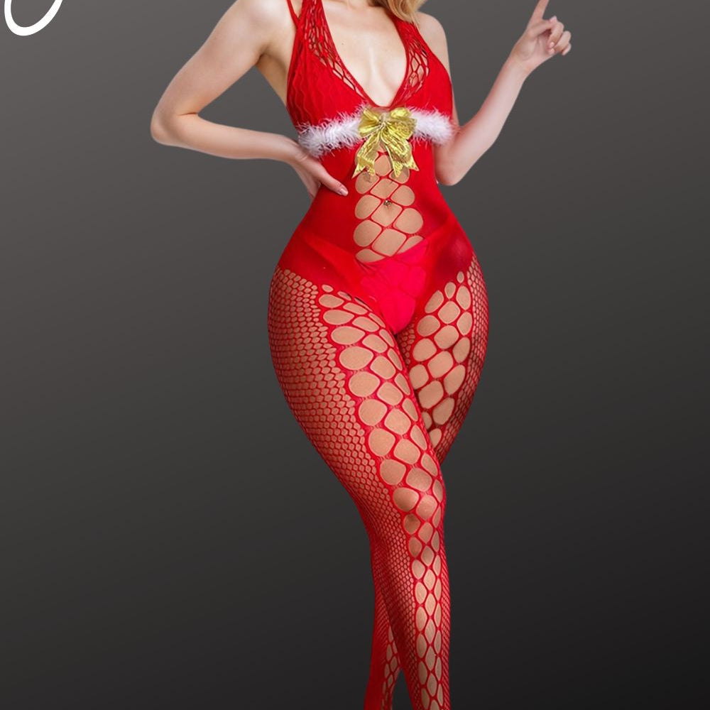 
                      
                        YesX YX876 Christmas Fluffy Bodystocking
                      
                    