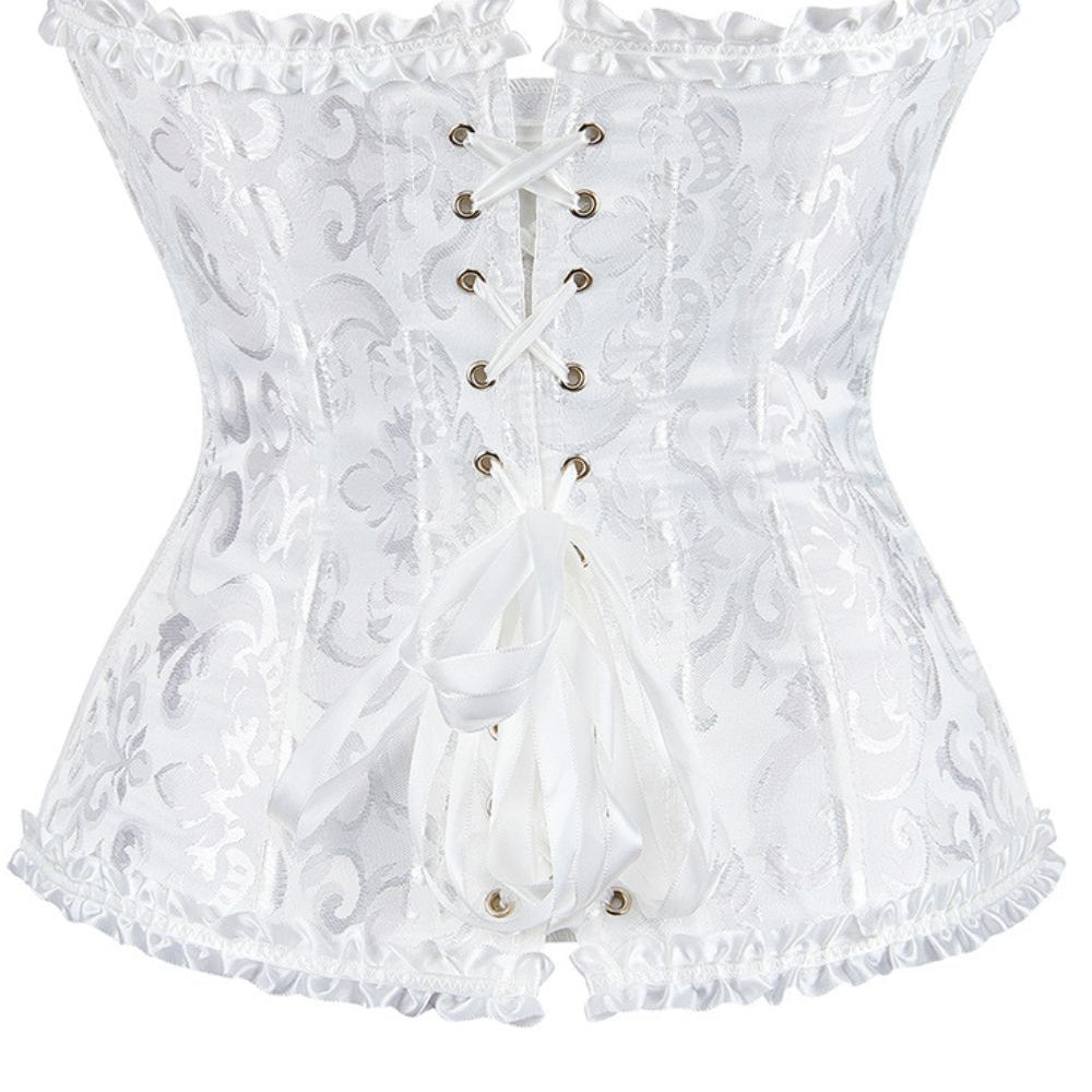 
                      
                        YesX YX887 Elegant White Brocade Corset up to 2XL
                      
                    