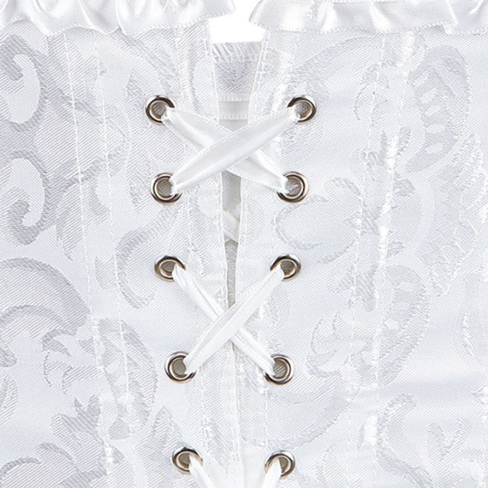 
                      
                        YesX YX887 Elegant White Brocade Corset up to 2XL
                      
                    