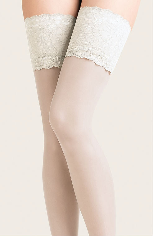 Gabriella Calze Exclusive 201 Hold Ups White | gabh, Hosiery | Gabriella