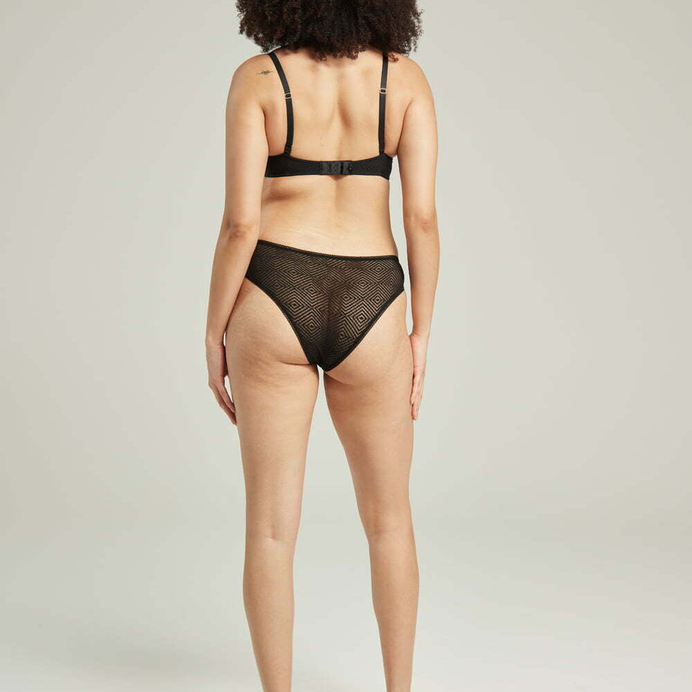 
                      
                        The Sheer Deco High Leg Brief Black | Briefs &amp; Thongs | Nudea
                      
                    