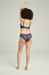 The Sheer Deco Hipster Brief Navy | Briefs &amp; Thongs | Nudea